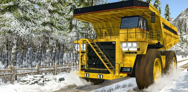 Snow Dump Truck Driving Game