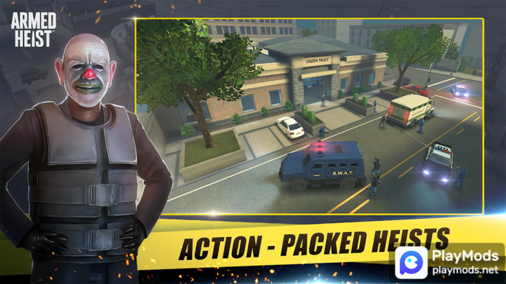 Armed Heist: Shooting gamesMod  Apk v3.0.0(God mode)