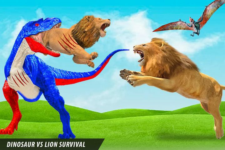 Lion vs Dinosaur Battle GameMod  Apk v6.0