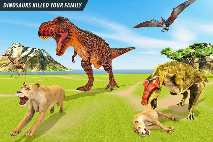 Lion vs Dinosaur Battle GameMod  Apk v6.0