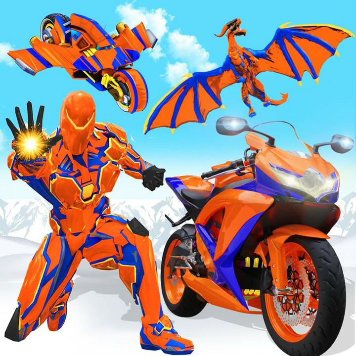 Snow Bike Transform Robot GameMod  Apk v1.0.77