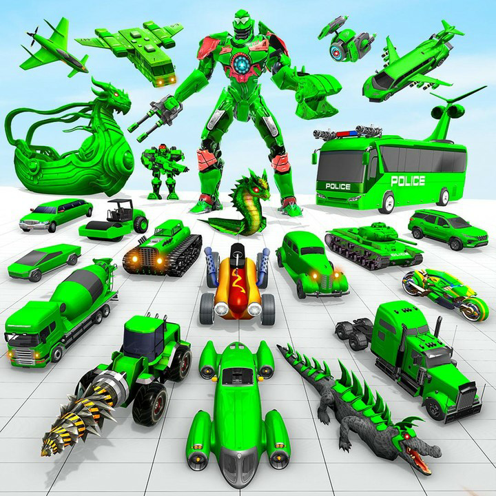 Flying Bus Robot Car Game 3dMod  Apk v1.45