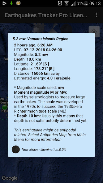 Earthquakes Tracker ProMod  Apk v1.9.4(Paid for free)