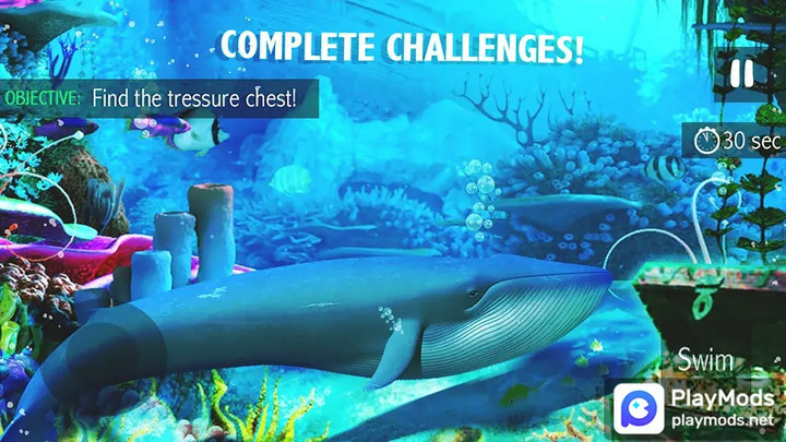 Blue Whale Simulator - GameMod  Apk v1.1.8(Unlimited Resources)