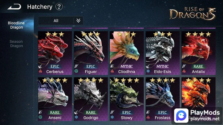 Rise of DragonsMod  Apk v1.114.121401(Speed Hack/No Ads)