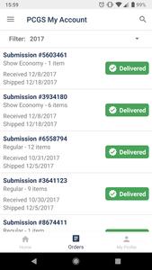 PCGS My Account - Orders, Show