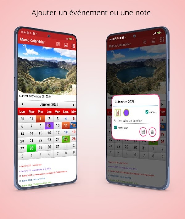 Maroc Calendrier 2024