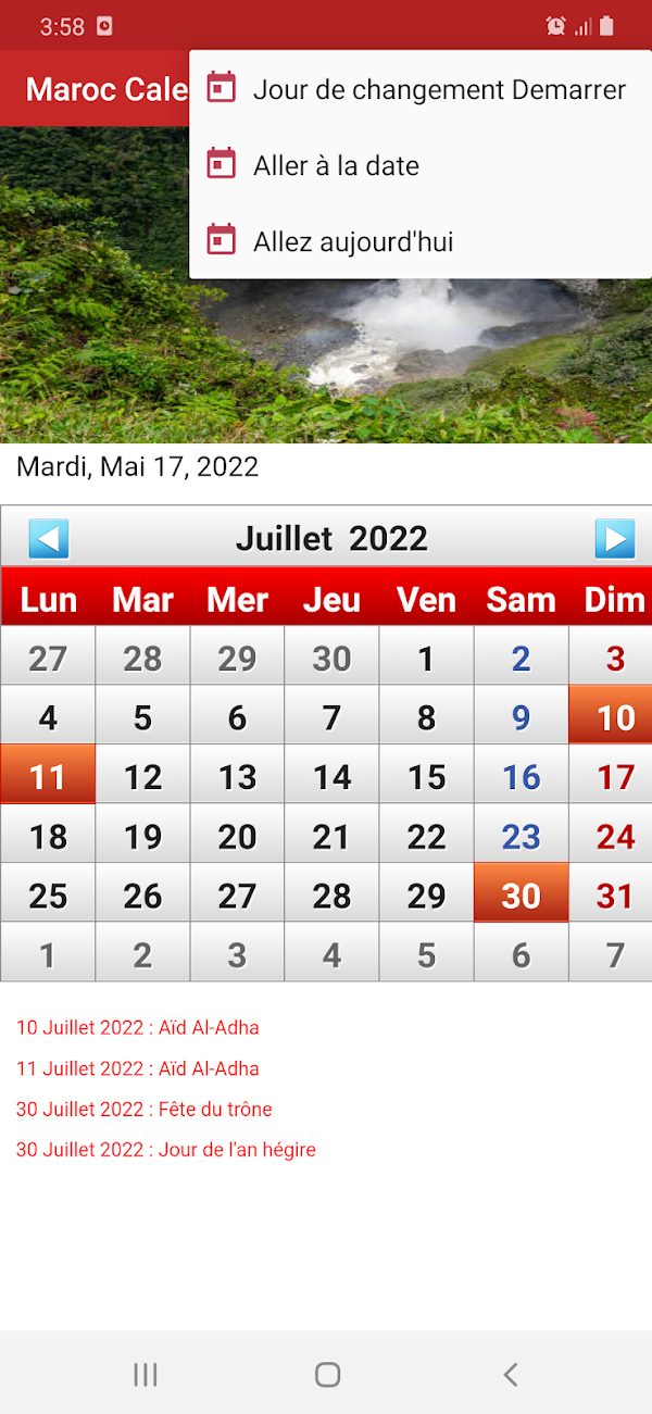 Maroc Calendrier 2024