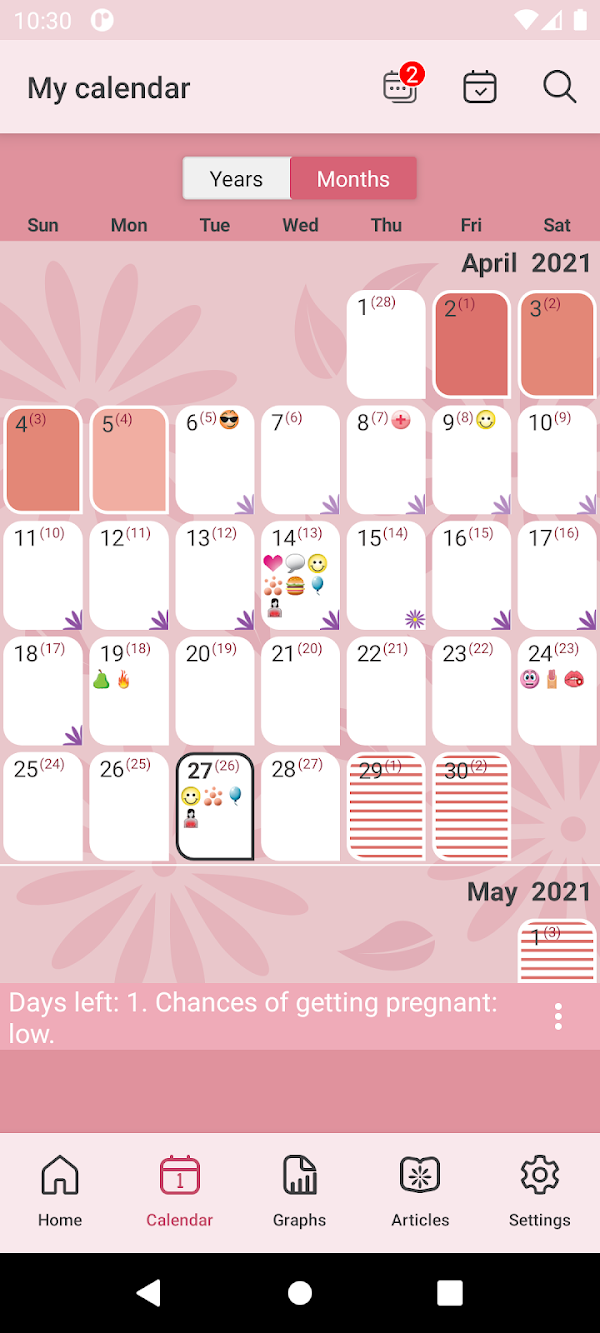 WomanLog Period Calendar