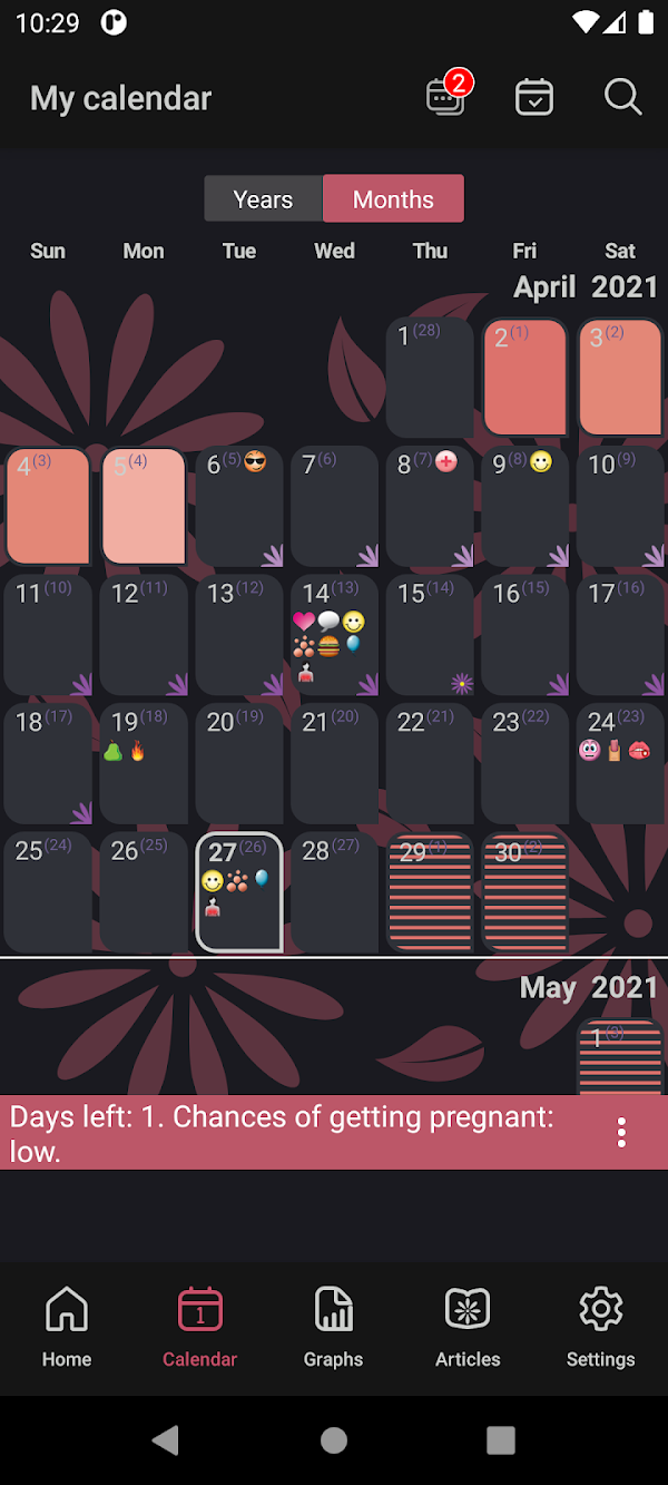 WomanLog Period Calendar